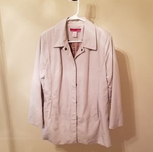 Tan polyester trench coat